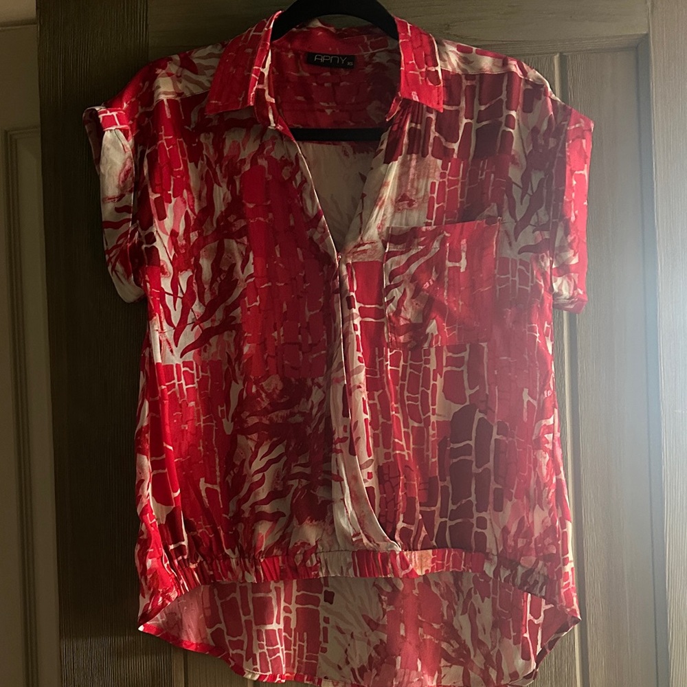 New! Red and White Women's Top